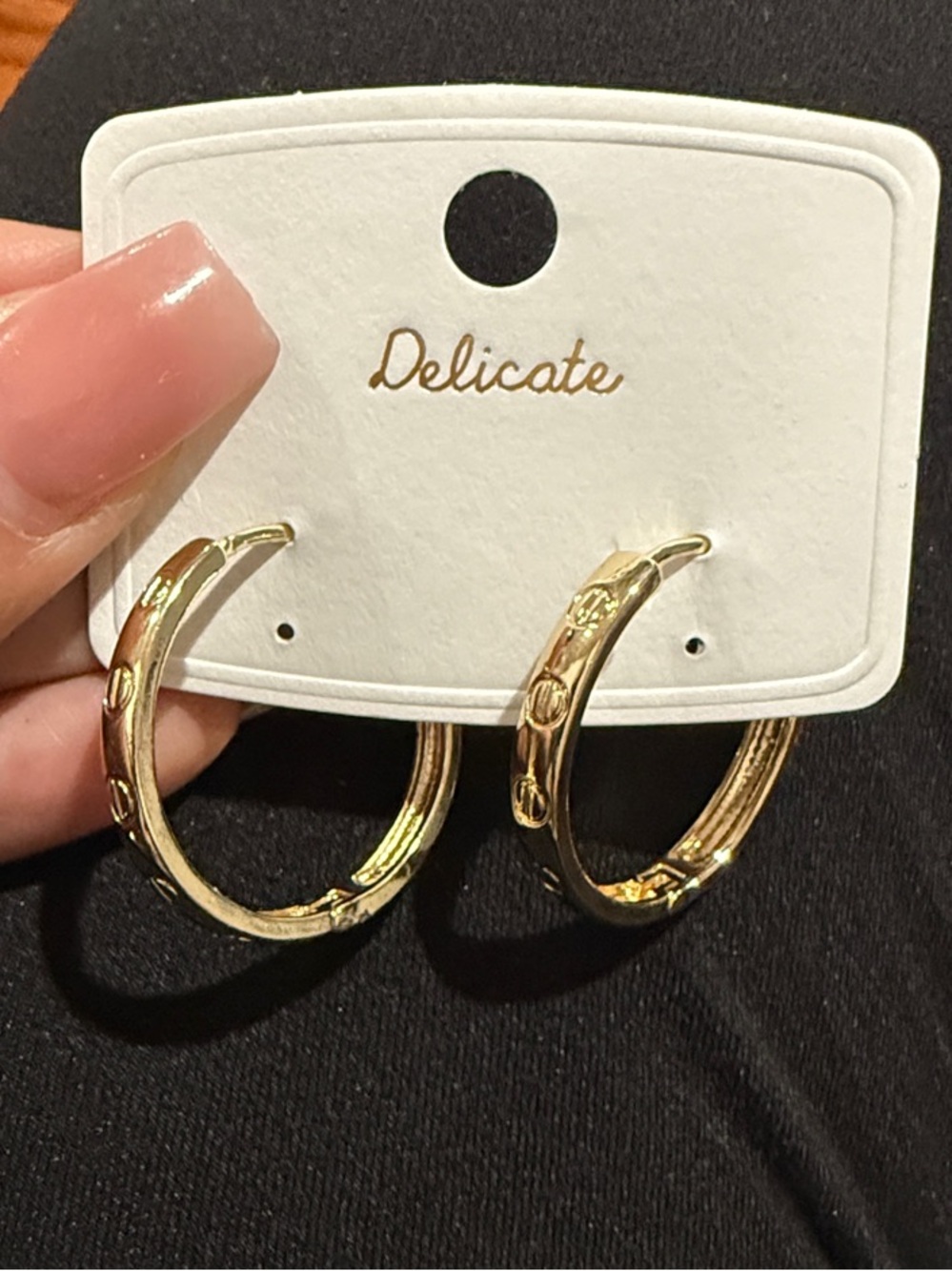 delicates Gold Textured Floral Hoop Earrings